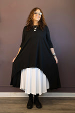 Black Hi-Lo Tunic Dress