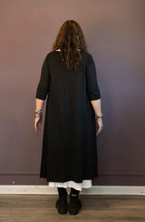 Black Hi-Lo Tunic Dress