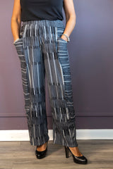 Stripe Side Pleat Pant