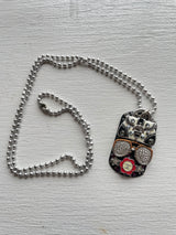 Handbag and Glasses Dog Tag Necklace