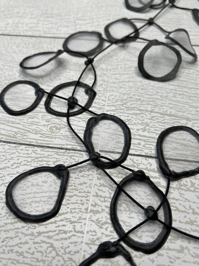 Transparent Fabric and Rubber Necklace